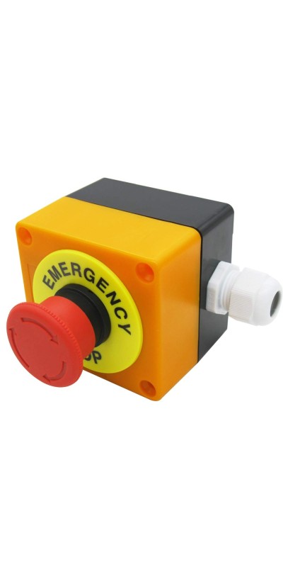 2pcs 22mm 2 NC Red Mushroom Emergency Stop Push Button Switch AC 660V 10A, 1 Year Warranty HB2-ES544