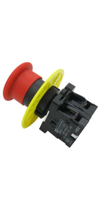 2pcs 22mm 2 NC Red Mushroom Emergency Stop Push Button Switch AC 660V 10A, 1 Year Warranty HB2-ES544