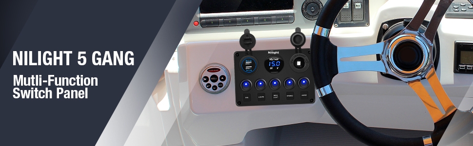 5 Gang Toggle Switch Panel