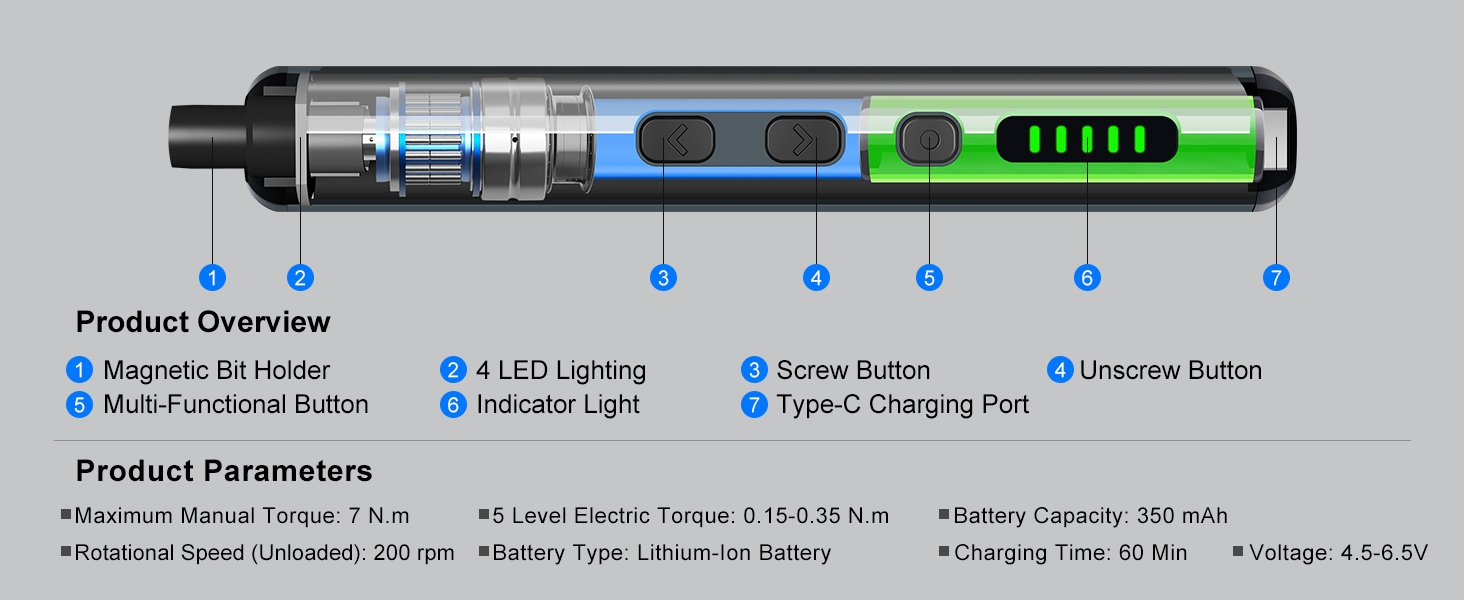 electric screwdriver cordless rechargeable