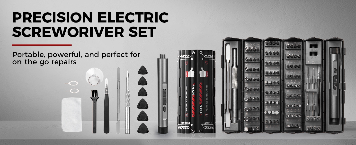 138 in 1 electric screwdriver kit