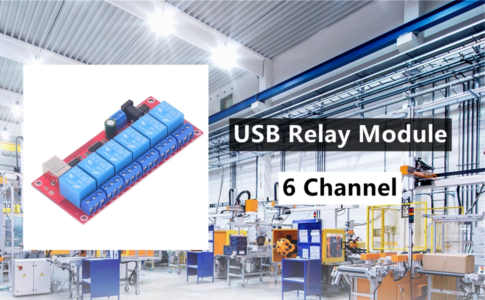 USB Drive 6 Channel USB Relay Module HID Relay Board with 10A Capacity PCB Design for Home Farm Rela