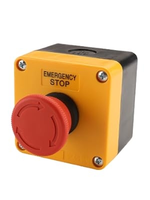 Red Sign Emergency Stop Switch Push Button Weatherproof Push Button Switch